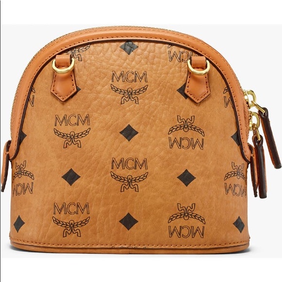 NEW! MCM Mini Anna Visetos Canvas Crossbody Bag - Picture 6 of 16